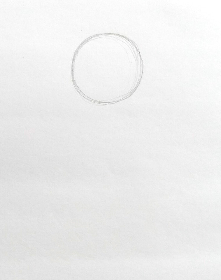 Не нужно стремиться к идеалу. «Крутите» линии, не давя на карандаш, и получите круг