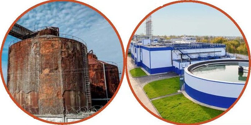 В проблемном поле находятся как существующие КОС с большим сроком эксплуатации, так и  новые, а также КОС на стадии проектирования.