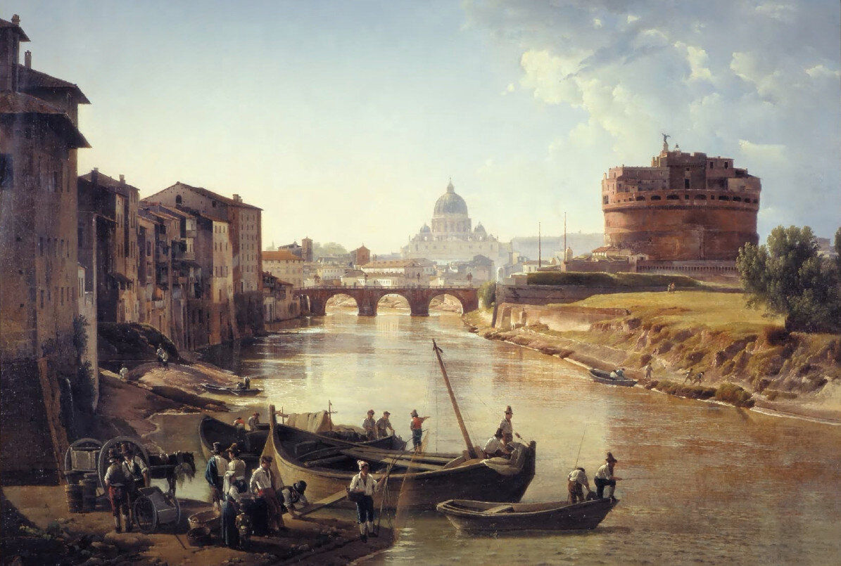 С. Щедрин, "Новый Рим. Замок святого Ангела", 1825 г.