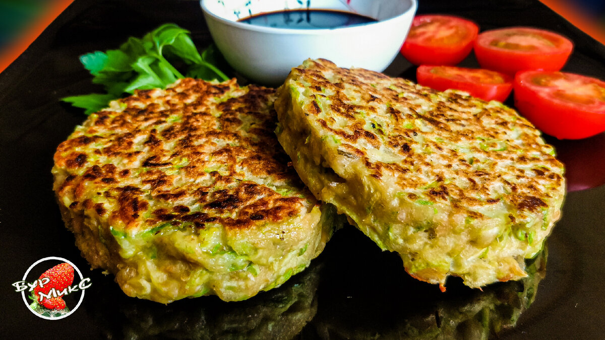Оладьи из кабачков и рыбы