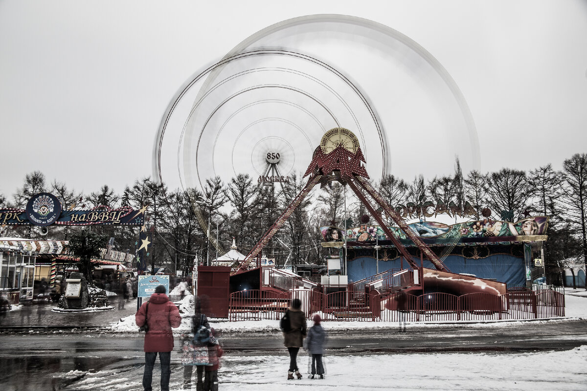 Колесо обозрения «Москва-850», зима 2015 год