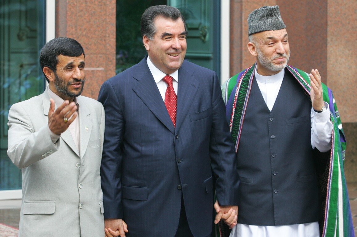 Иранская таджикская. Эмомали Рахмон и Хамид Карзай.