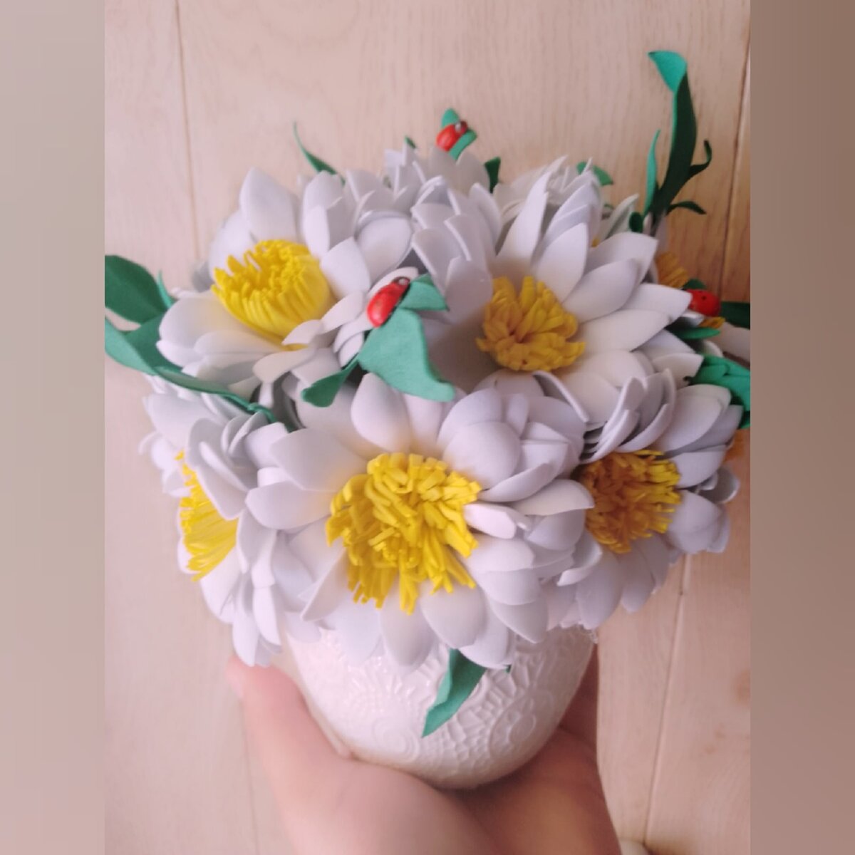 Ромашка из фоамирана своими руками