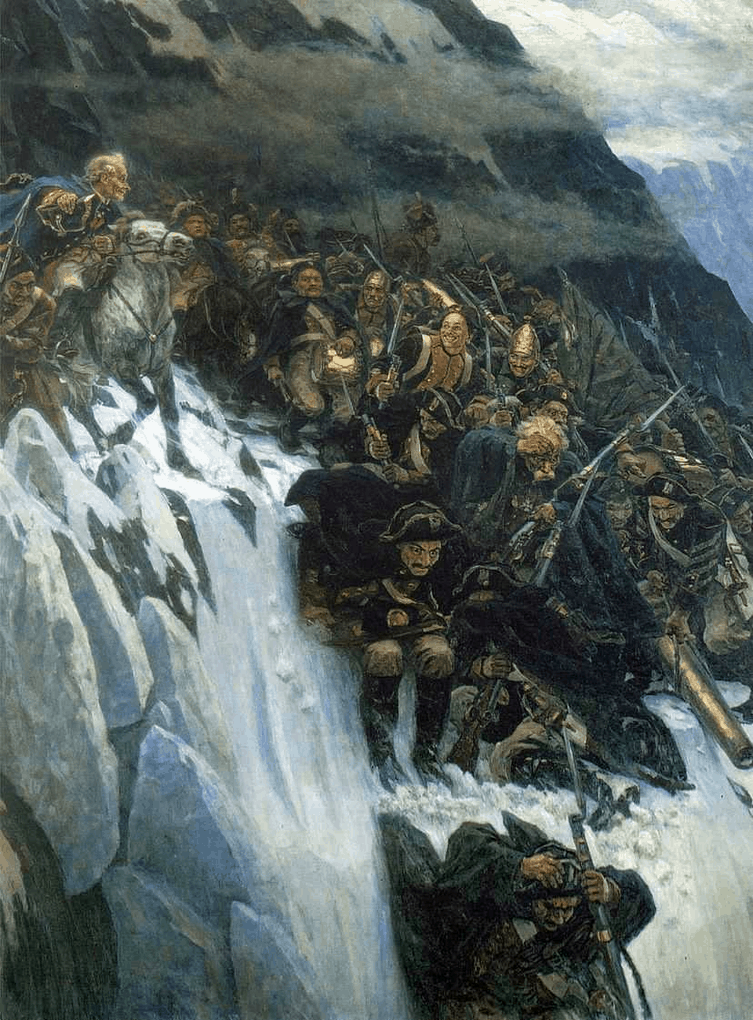Переход Суворова через Альпы. Василий Суриков, 1899  Государственный Русский музей