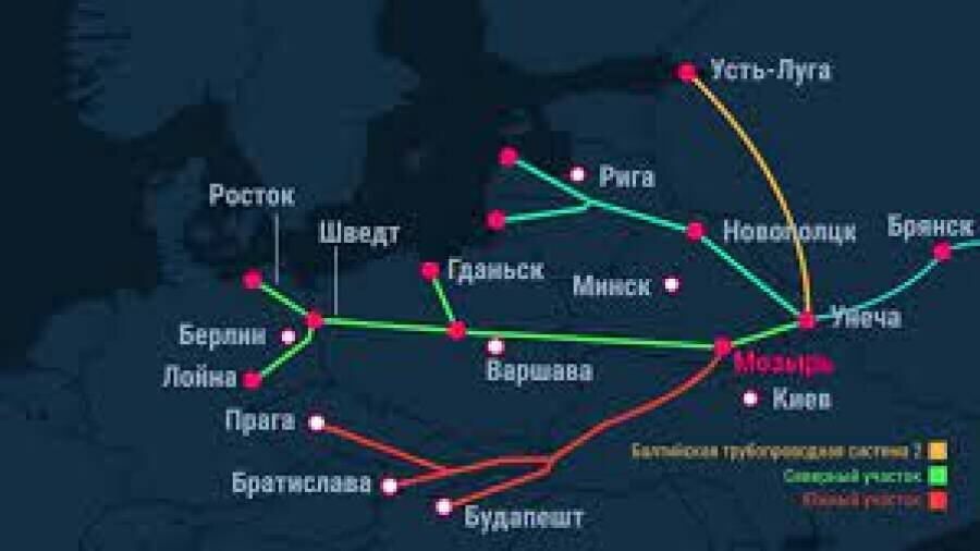 Карта нефтепровода дружба в европу