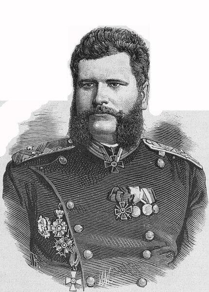   Генерал Лавров Василий Николаевич, 1877 г. Фото: Рисовал П. Ф. Борель, гравировал И. Матюшин, общественное достояние