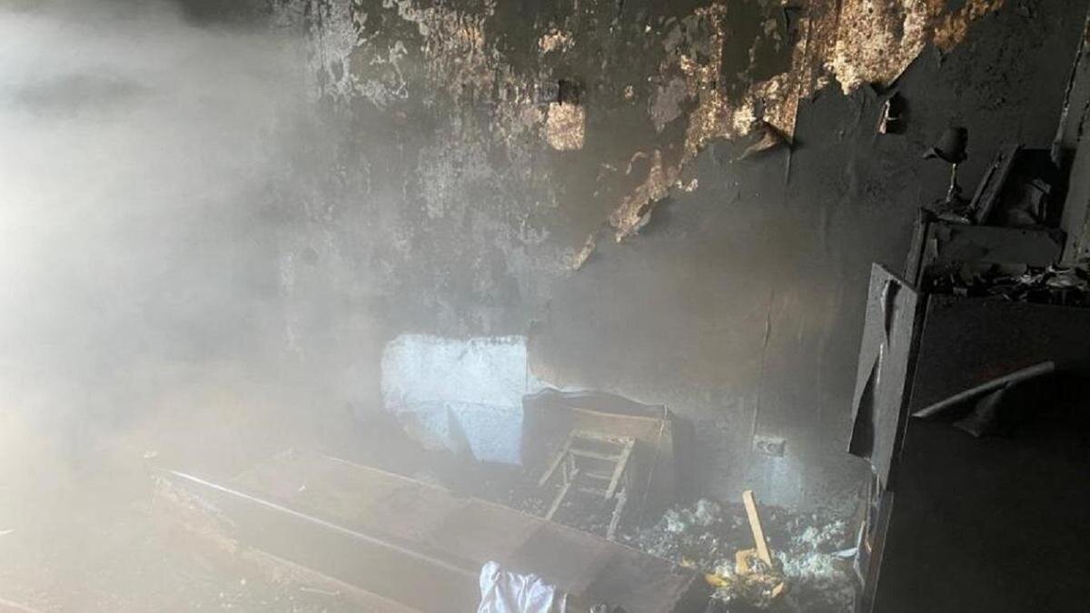    Последствия пожара в квартире:gov.kz