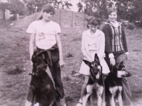 Слева - я, а справа мои подруги — Лариса и Ирина. Источник: фотоархив Татьяны - одного из основателей питомника "Белый Лекарь" - https://vk.com/tanahmat