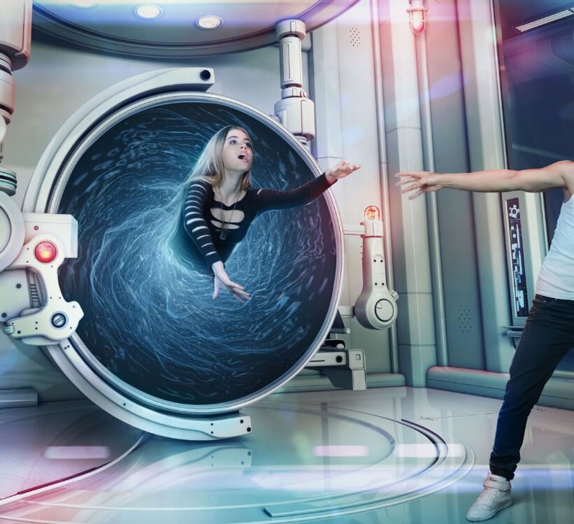 Переход через пространственный портал, фантастика (иллюстрация из открытых источников)