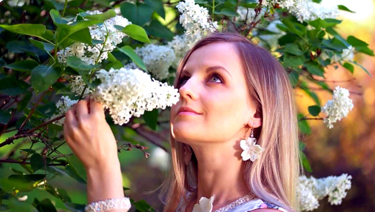 Скрин сделан автором из ролика песни Одинокая ветка сирени