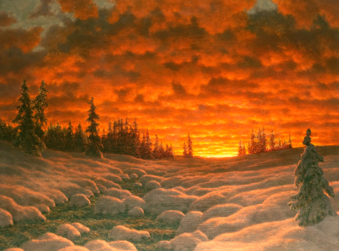 "Закат зимой"