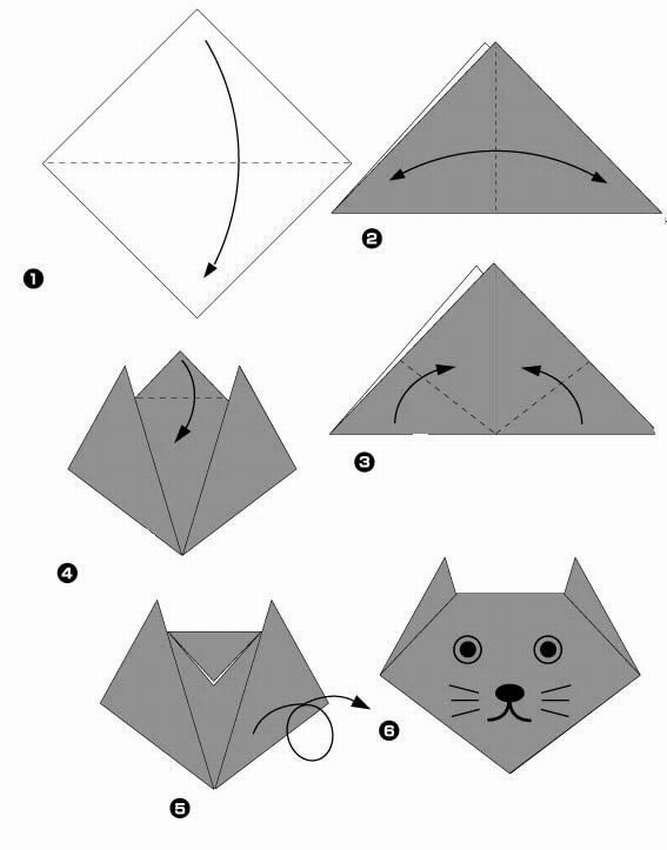 Как сделать кошку из бумаги: техники, позволяющие сделать от самой простой до самой сложной поделки