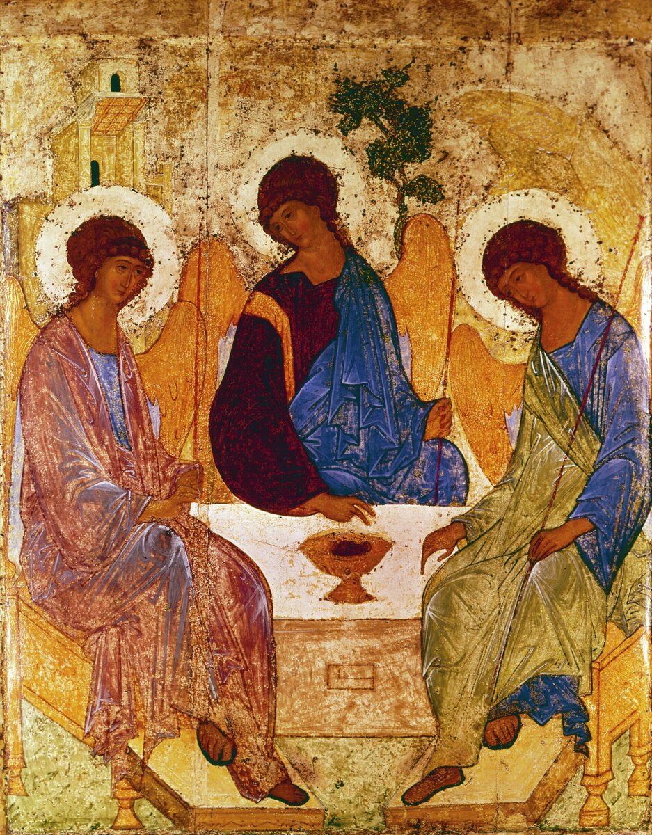 "Троица", Андрей Рублёв, XV век.