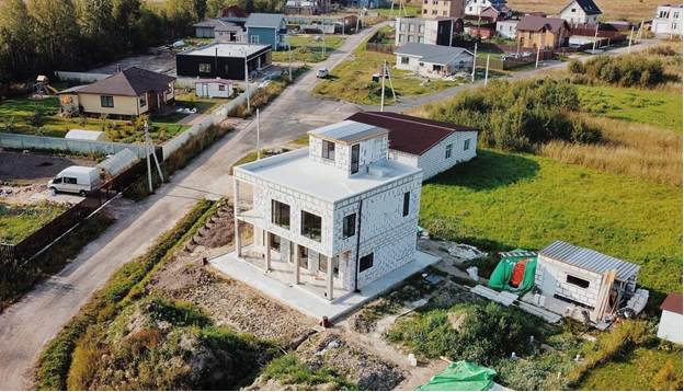 Плоская кровля в посёлке Малиновка