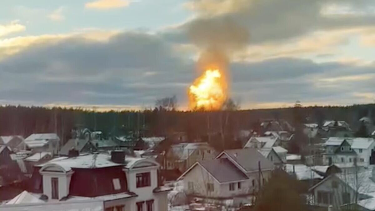    Пожар во Всеволожском районе Ленинградской области. Кадр видео© Александр Дрозденко/Telegram