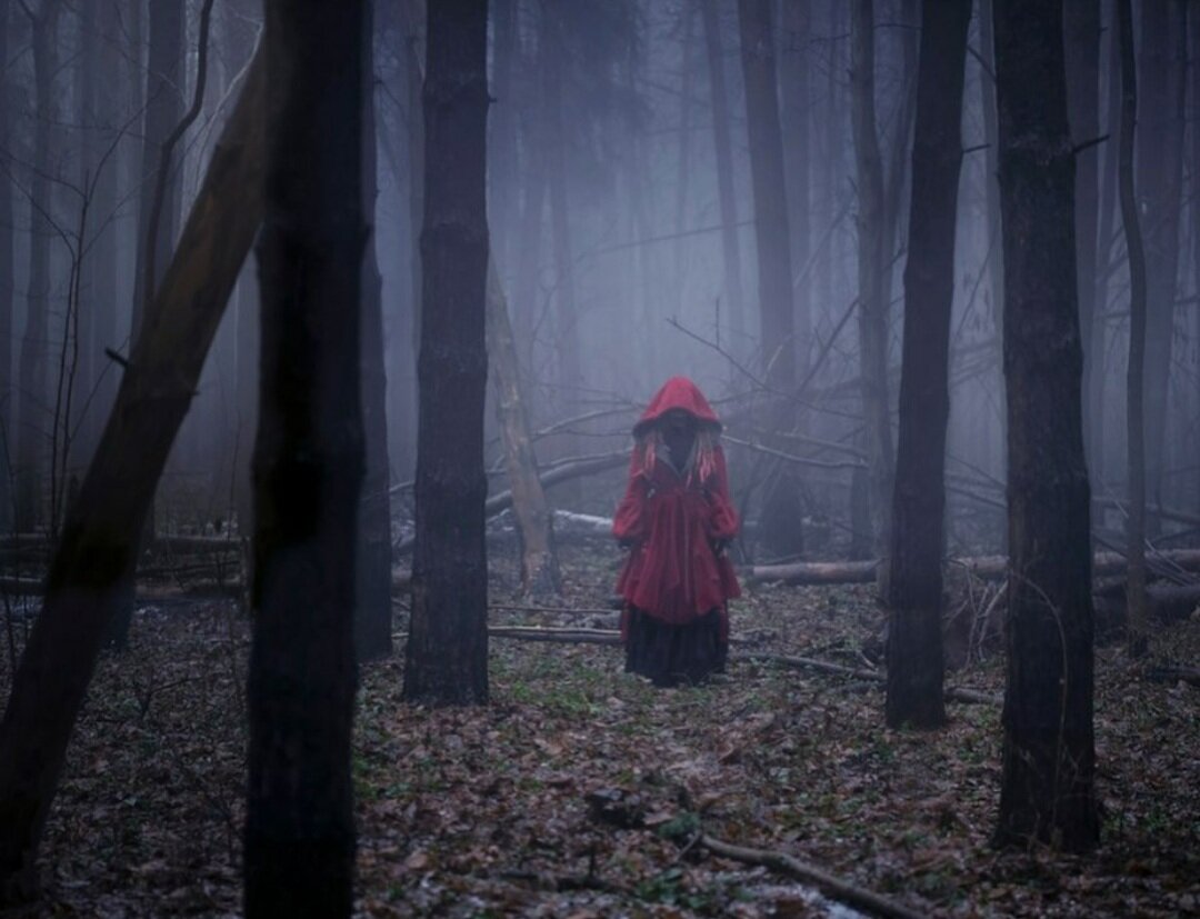 Женская фигура в лесу