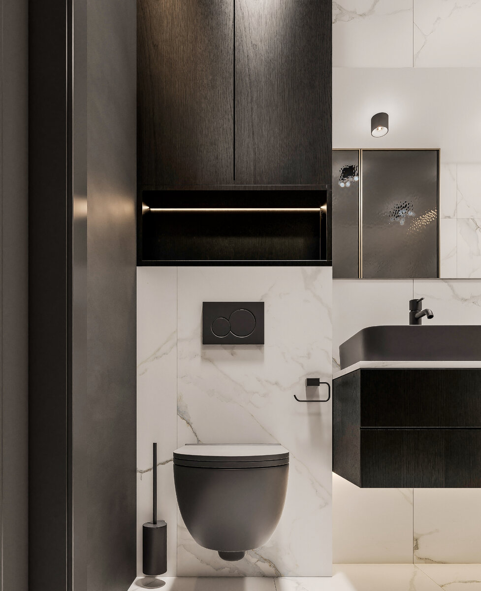 Проект Валерии Кошелевой из студии LK Interiors c керамогранитом из коллекции Iceberg от KERRANOVA