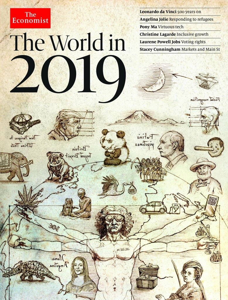 Журнал The Economist. Обложка-предсказание на 2019 год.