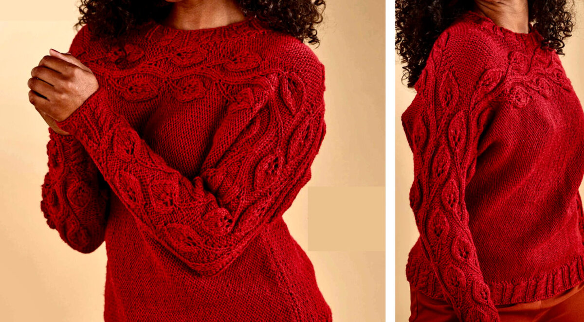 Джемпер с "растительным" узором