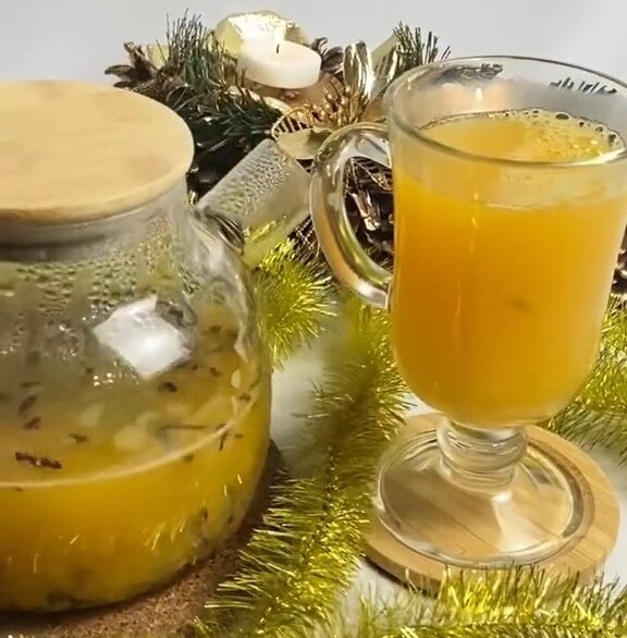 Мандариновый чай согреет и создаст праздничное настроение