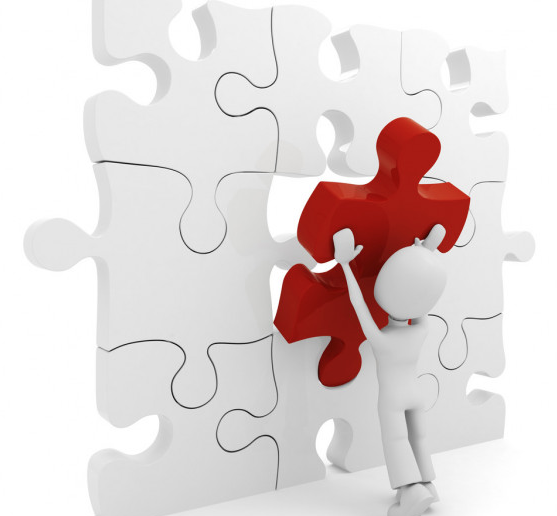 Человек, как пазл пытается "встроить себя"