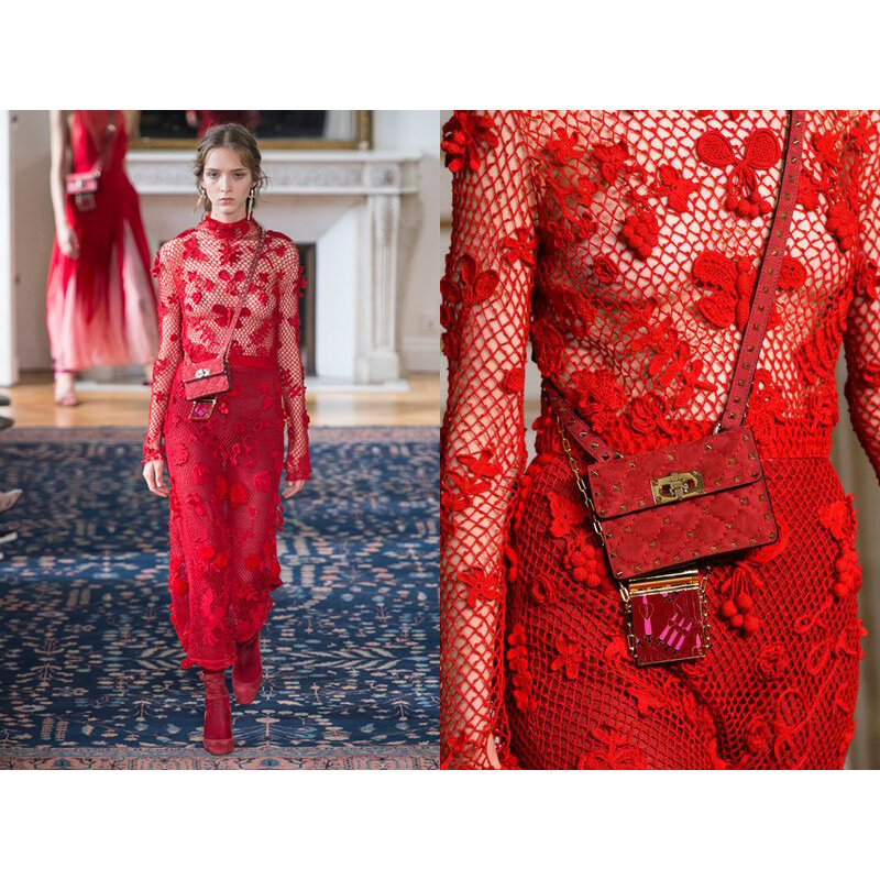 Наборное кружево на сетке, Valentino.