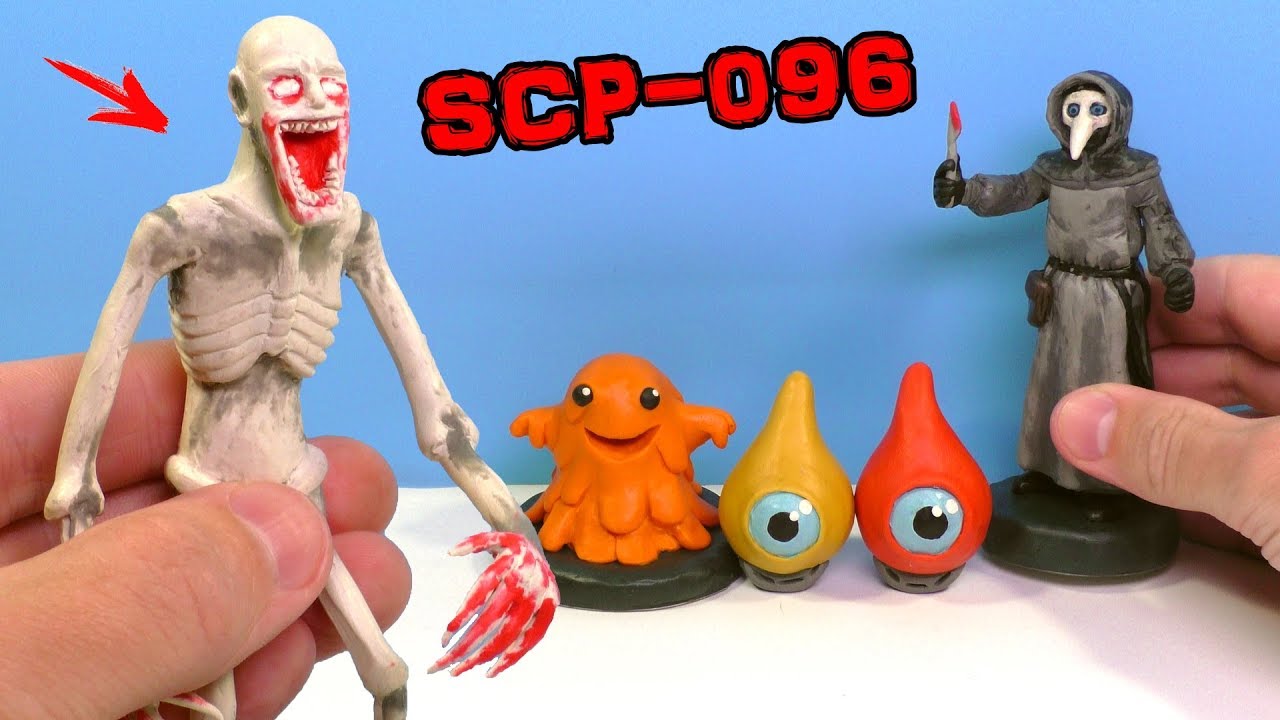 Лепим Скромника Scp-096 | Каплеглазики Scp-131 | Щекоточный Монстр Scp-999  из пластилина