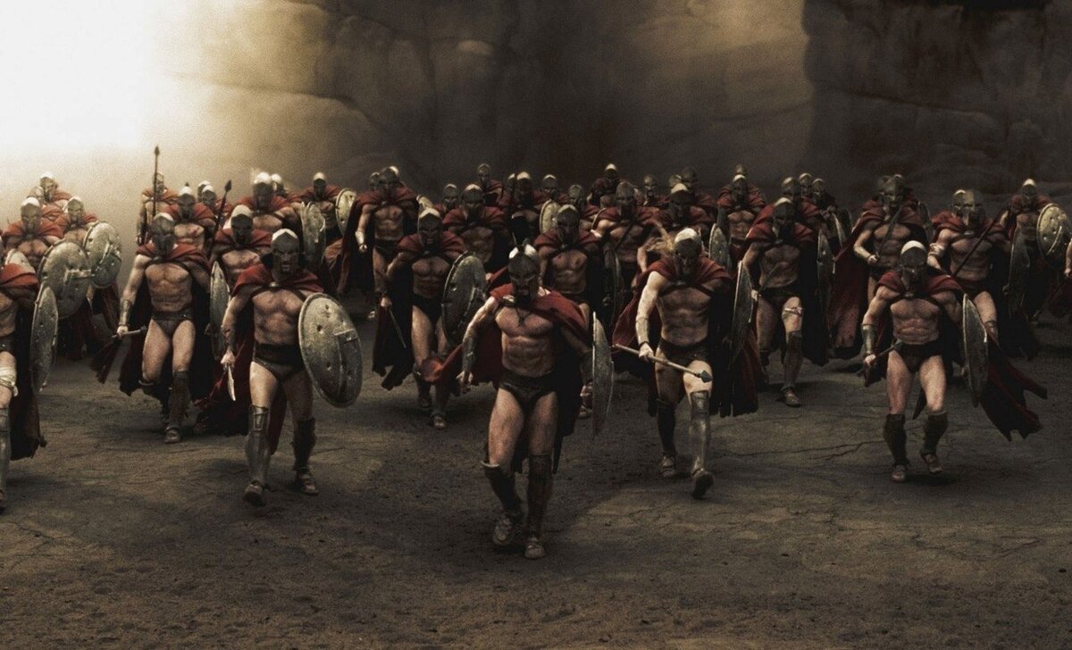 Кадр из фильма "300 спартанцев", 2007 г.