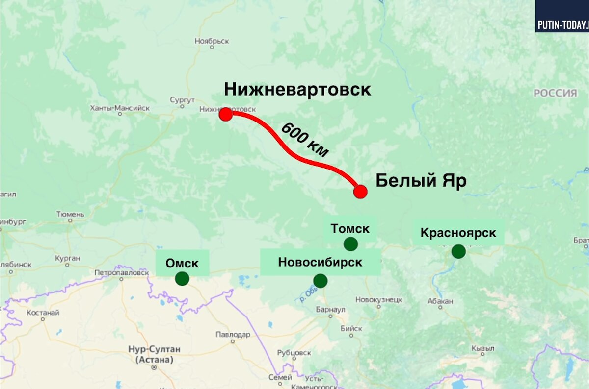 Омск сургут расстояние на машине. От Москвы до Нижневартовска.