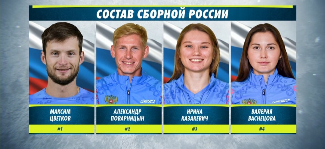 Ссостав сборной России на смешанную эстафету 
