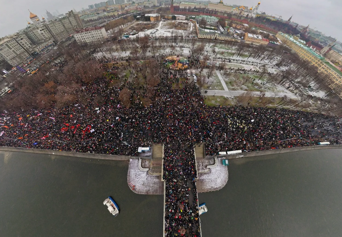 Протест на Болотной после выборов в Госдуму VI созыва, декабрь 2011.