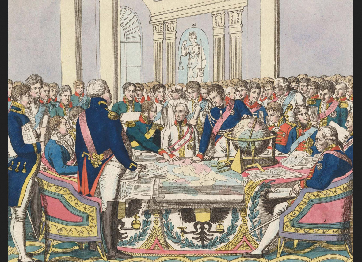 "Венский конгресс". Рисунок XIX века