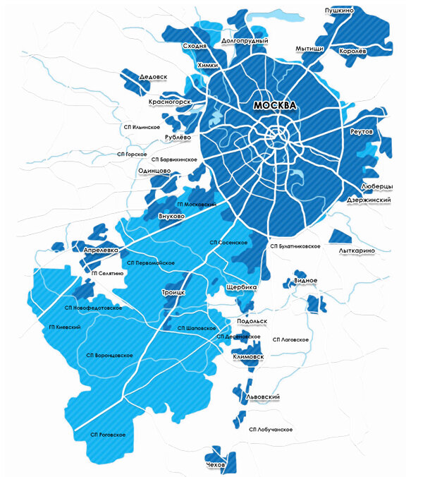 Карта москвы 2025г