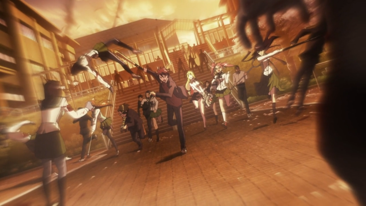 скриншот из аниме Школа мертвецов