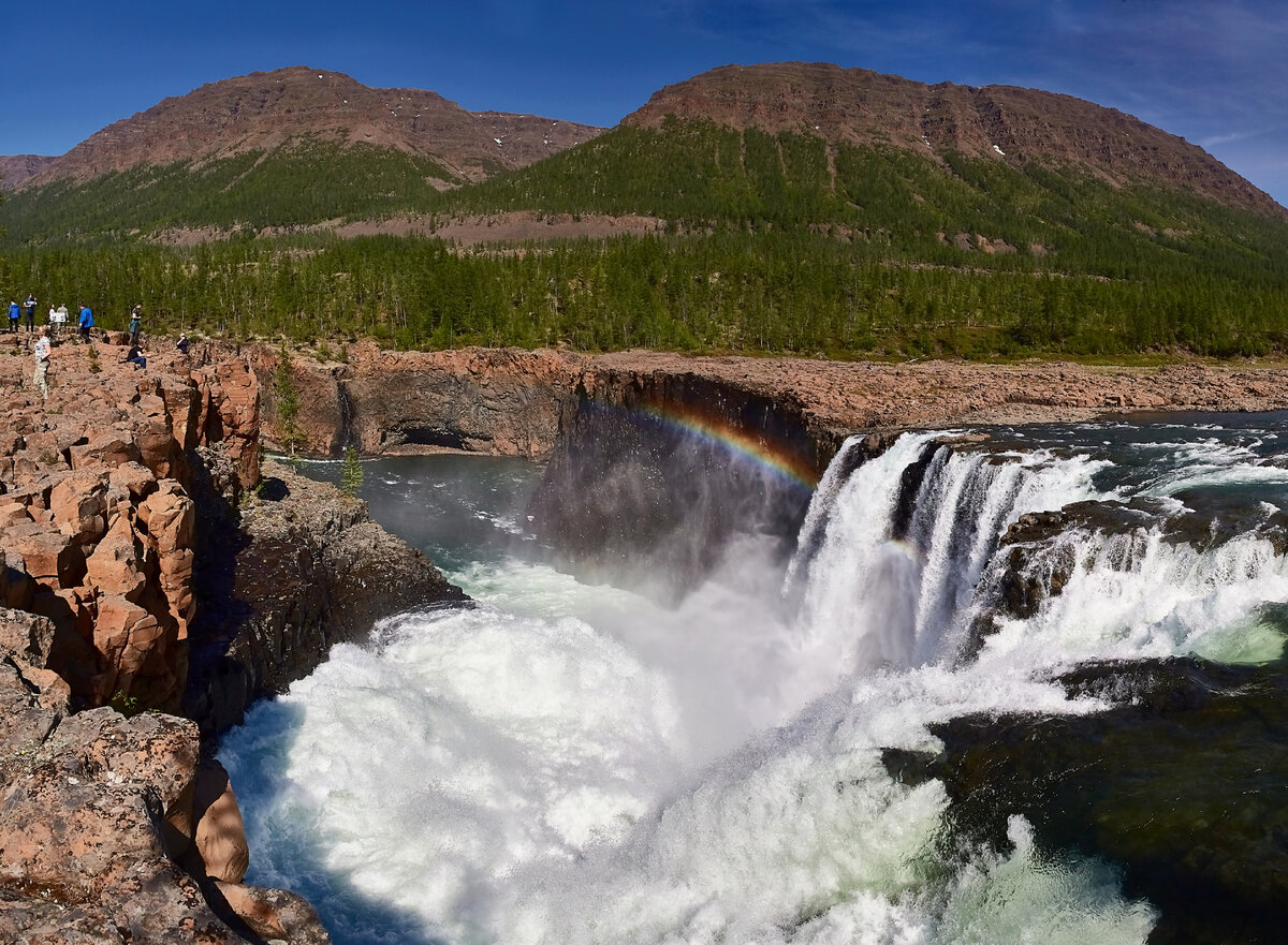 Иркиндинский водопад плато Путорана