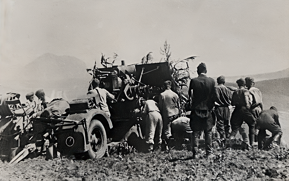 Наступление гитлеровцев на Пятигорск, фото 1942 года.
