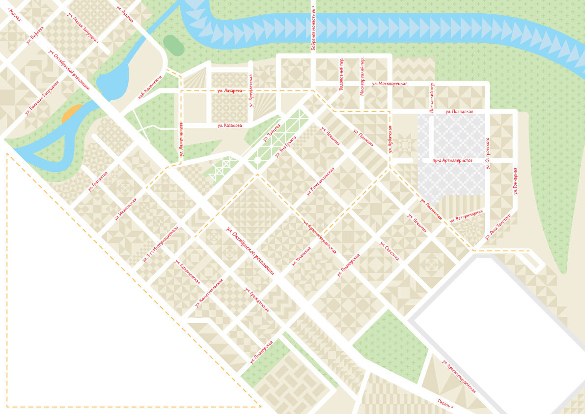 Карта фестиваля «Душа России» в Коломне. Дизайнер Артём Владимиров. Не оплачено. 