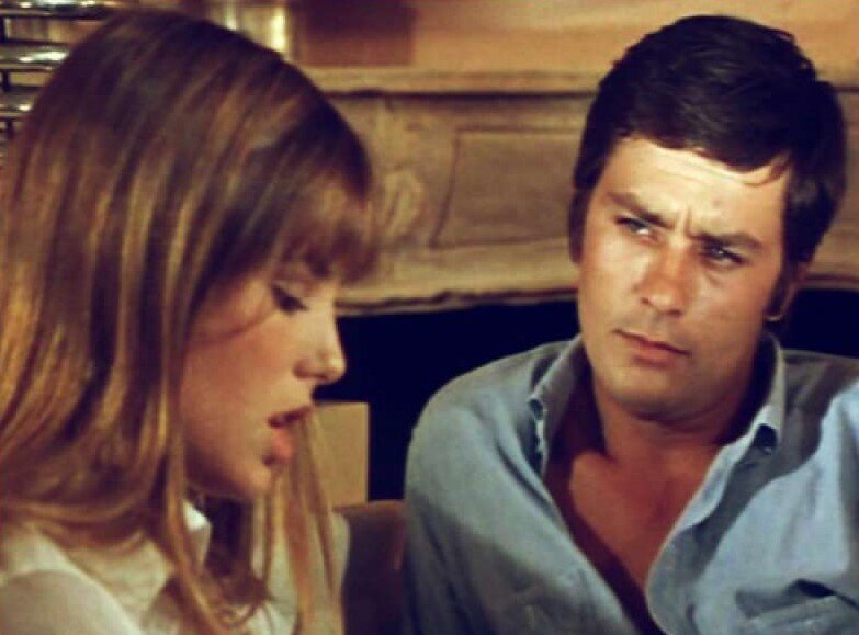 Джейн Биркин и Ален Делон в фильме "Бассейн"