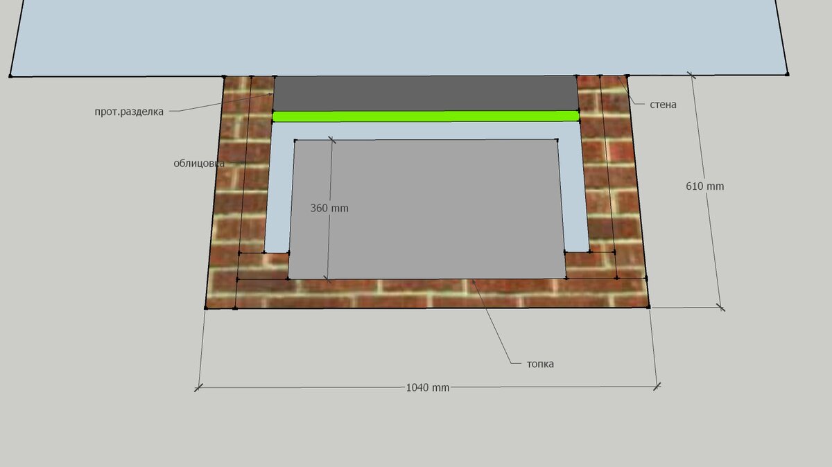 Размеры основания.