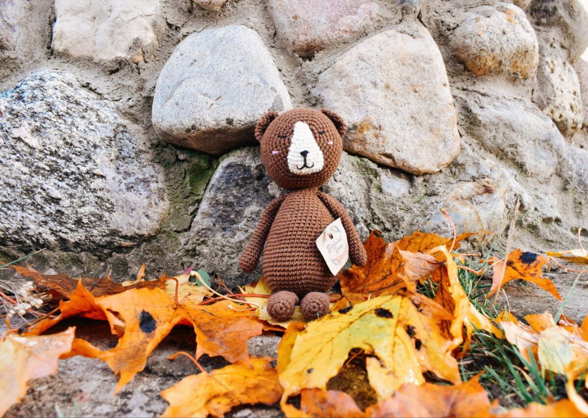 Вязание крючком игрушки Медвежонок