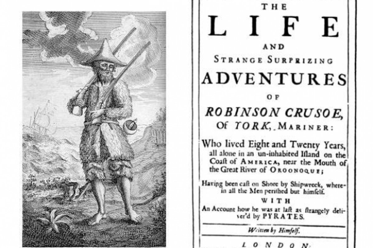    Обложка книги о Робинзоне.