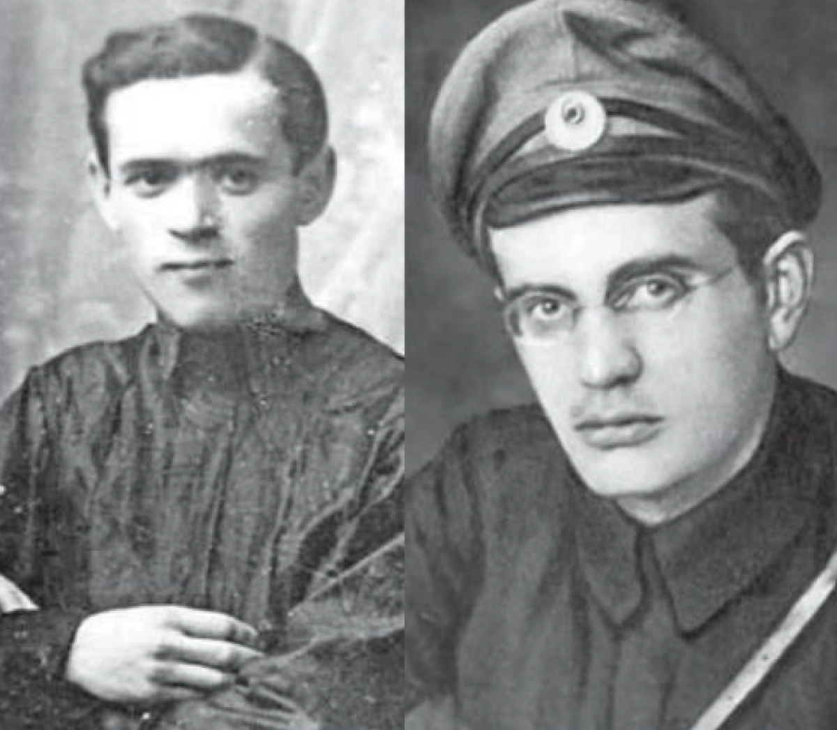 Офицеры чинили самосуд. Под крики толпы были убиты председатель ис­полкома Ярослав­ского городского Совета (фото слева) и гу­бернский военком С. Нахимсон (фото справа). Д1 . Закгейм