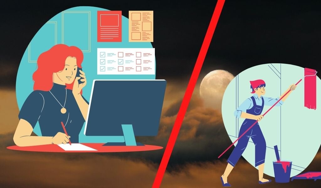 Тяжелый физический труд против интеллектуального.