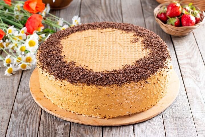 Вафельный торт со сгущенкой – кулинарный рецепт