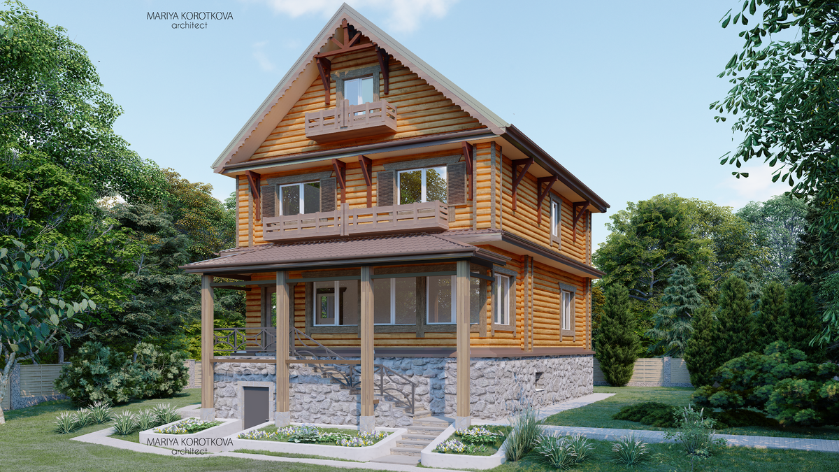 Проект реконструкции фасада дома. Архитектор Мария Короткова.