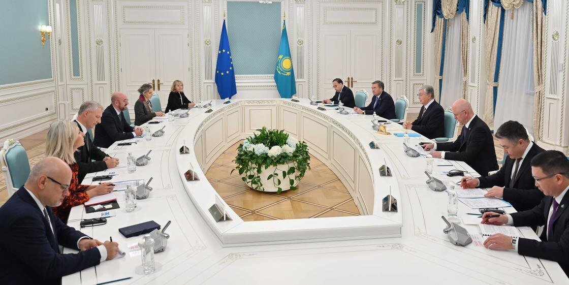    Переговоры президента Токаева и Шарля Мишеля:Akorda.kz