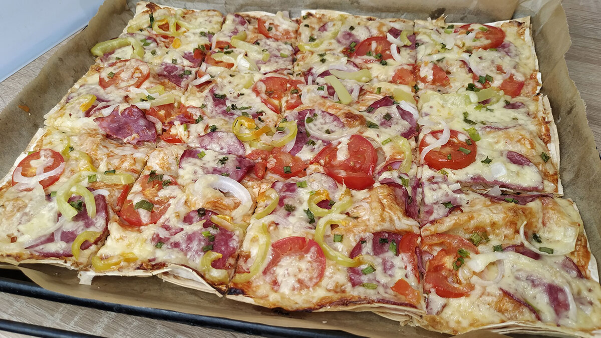 Пицца на лаваше в духовке рецепт с фото пошагово в