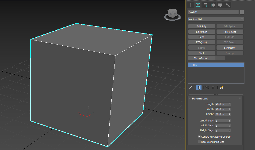 Создание 3D куба в 3Ds Max
