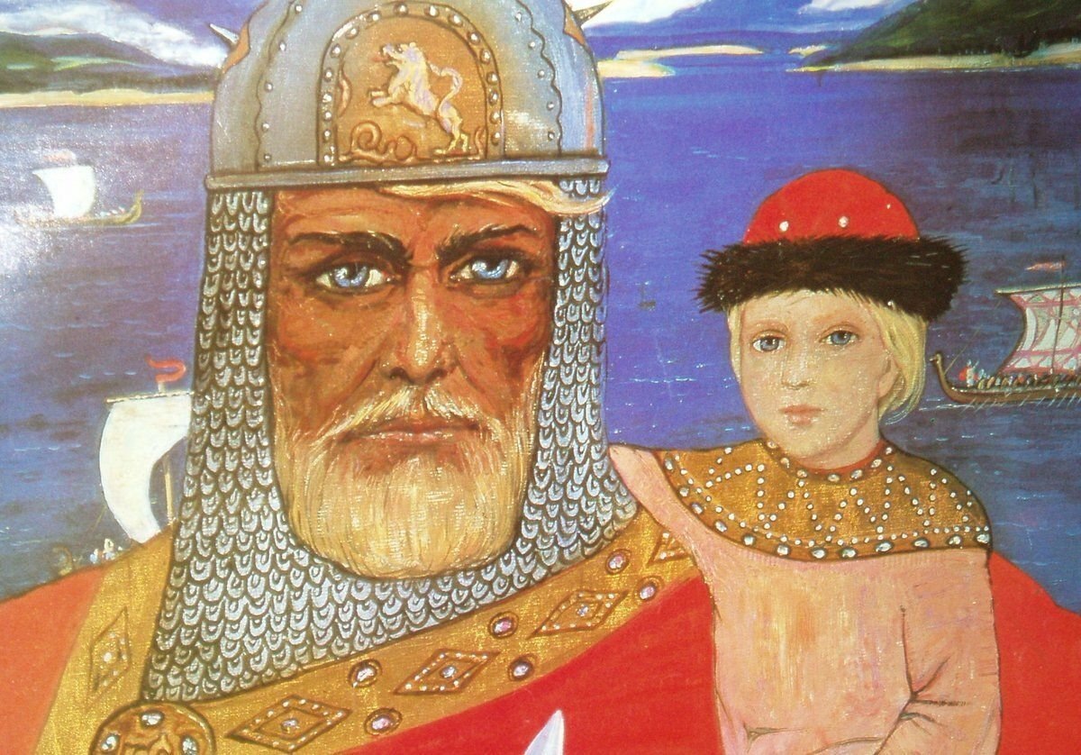 Олег и молодой князь Игорь.