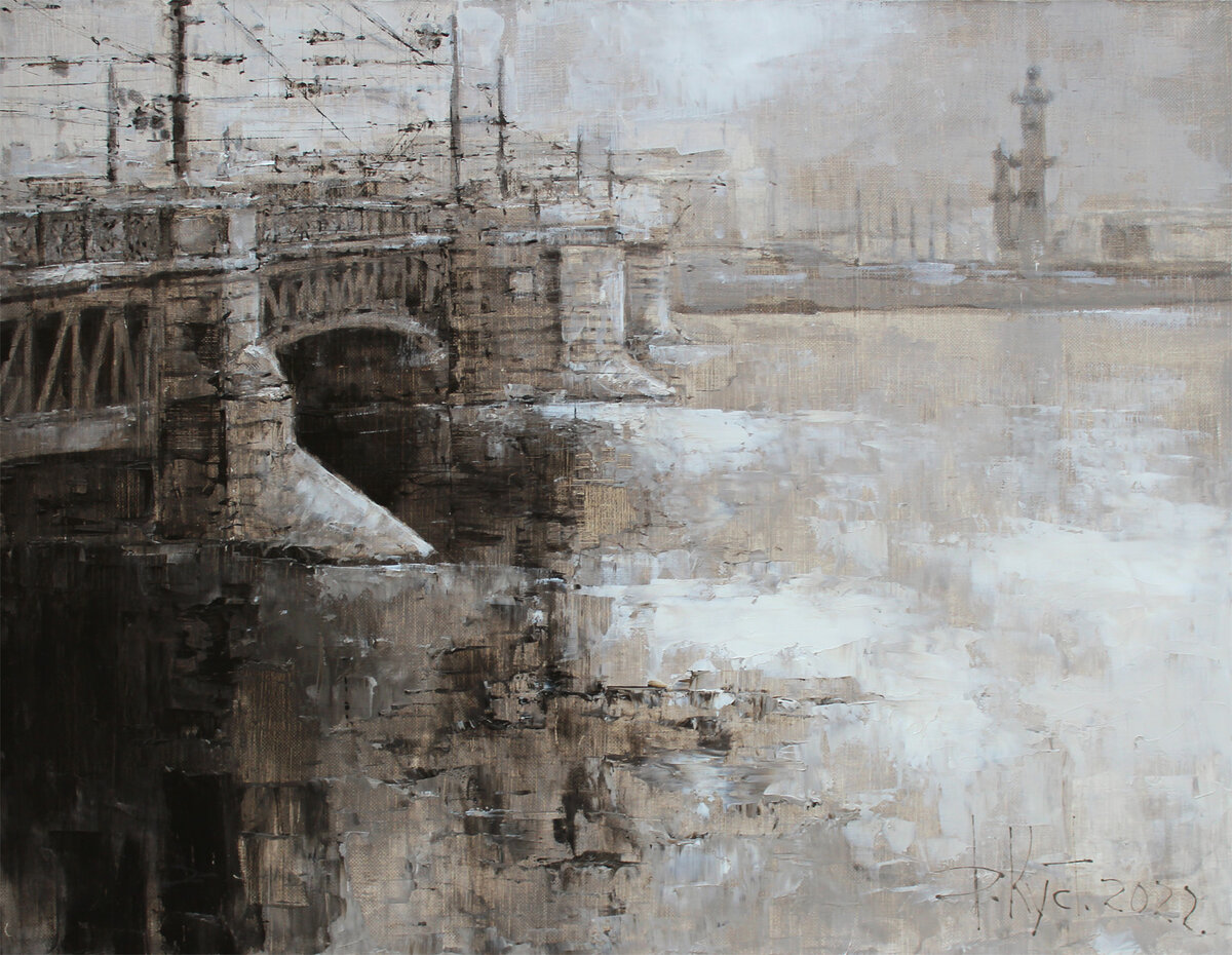 Дмитрий Кустанович. Из серии «На брегах Невы», 60×75 см, 2022